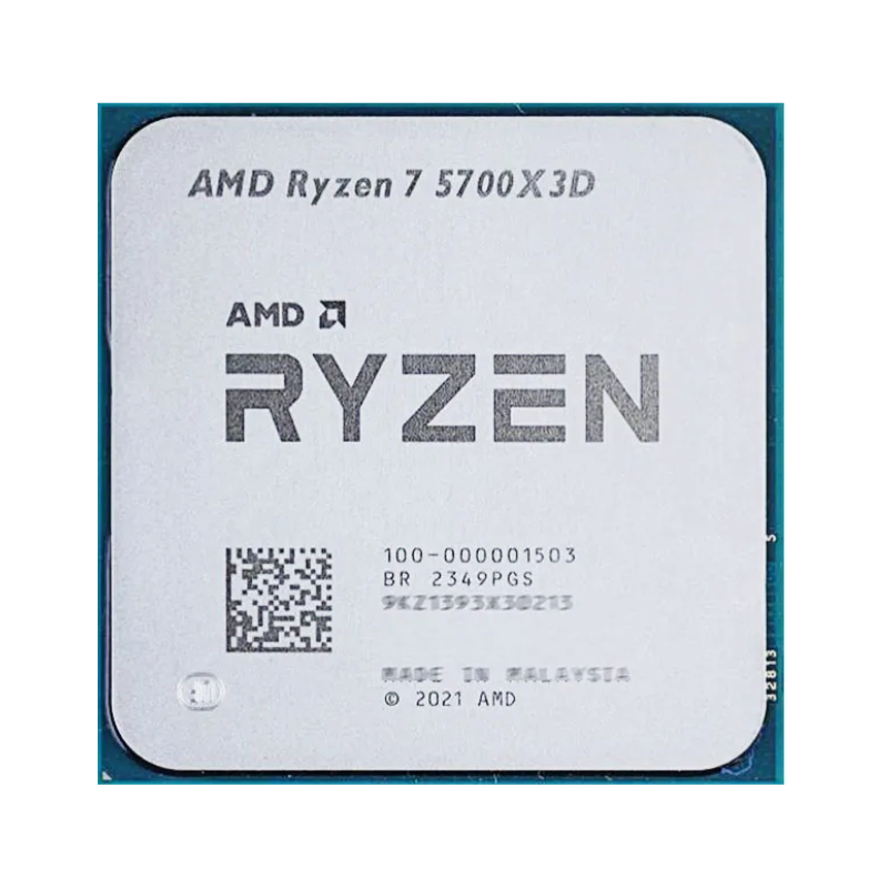 AMD Ryzen 7 5700X3D Processor, 8 Cores, 16 Threads, 3.4 GHz (4.4 GHz Turbo), AM4, 96MB Cache - Desktop CPU