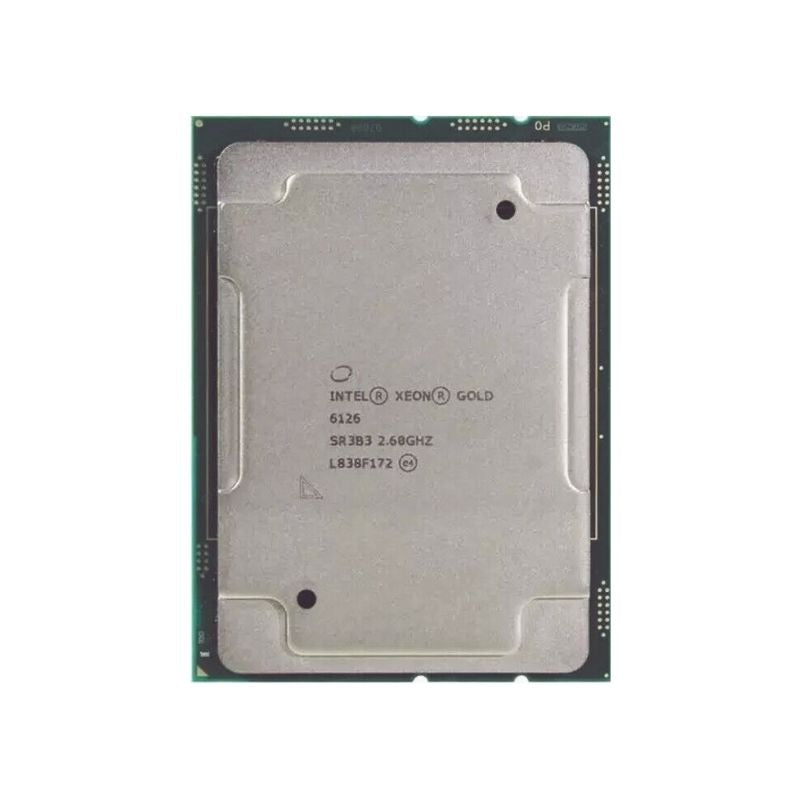 Intel Xeon Gold 6126 Processor, 6 Cores, 12 Threads, 2.6 GHz (4.2 GHz Turbo), LGA 3647, 12MB Cache - Server CPU