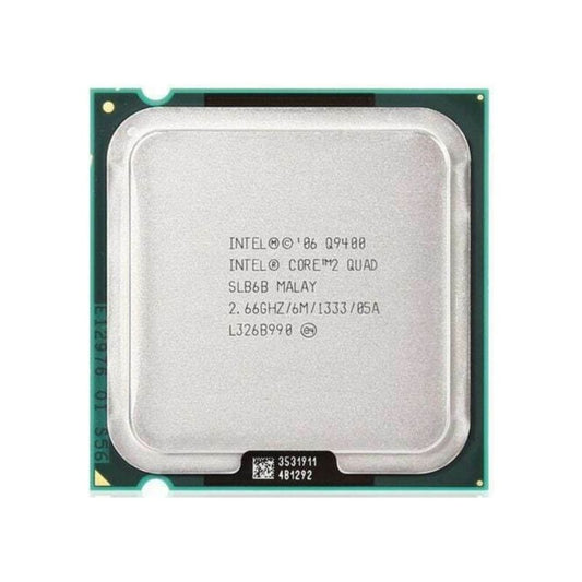 Intel Core 2 Quad Q9400 Processor, 4 Cores, 4 Threads, 2.66 GHz, LGA 775, 6MB Cache - Desktop CPU