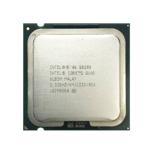 Intel Core 2 Quad Q8200 Processor, 4 Cores, 4 Threads, 2.33 GHz, LGA 775, 4MB Cache - Desktop CPU