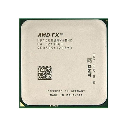 AMD FX-4300 Processor, 4 Cores, 4 Threads, 3.8 GHz (4.0 GHz Turbo), AM3+, 4MB Cache - Desktop CPU