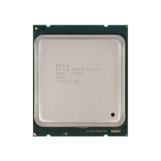 Intel Xeon E5-2643 Processor, 4 Cores, 8 Threads, 3.3 GHz (3.5 GHz Turbo), LGA 2011, 10MB Cache - Server CPU