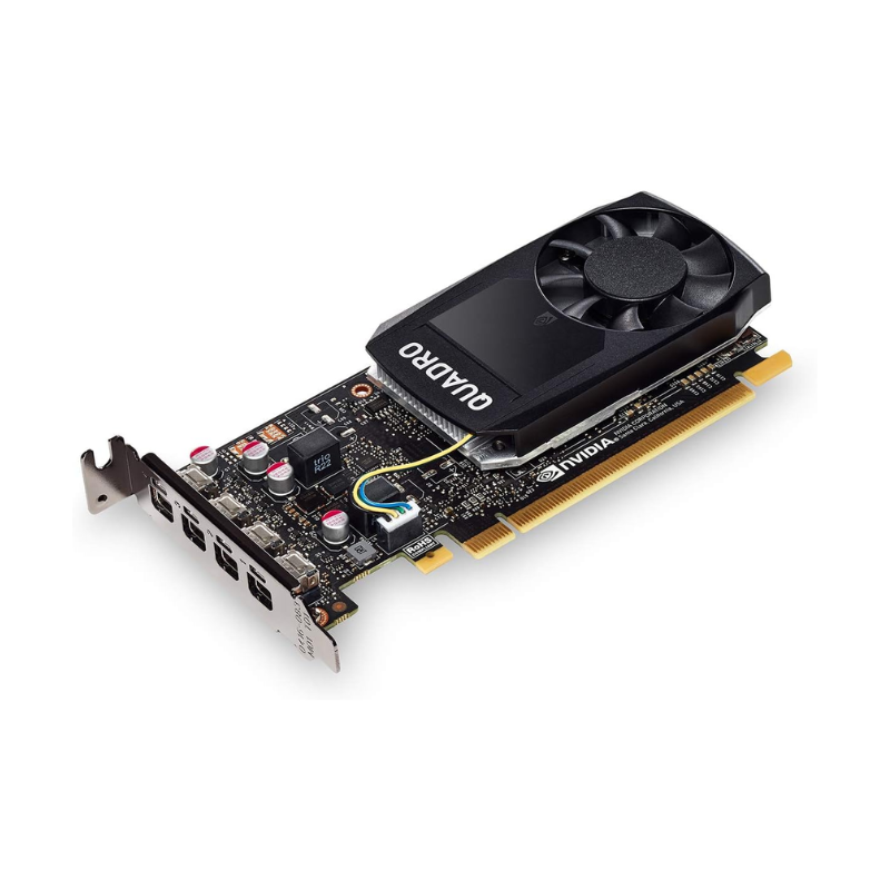 NVIDIA Quadro P1000 Graphics Card, 4 GB GDDR5, 128-bit Memory Interface, 640 CUDA Cores, PCIe 3.0 x16