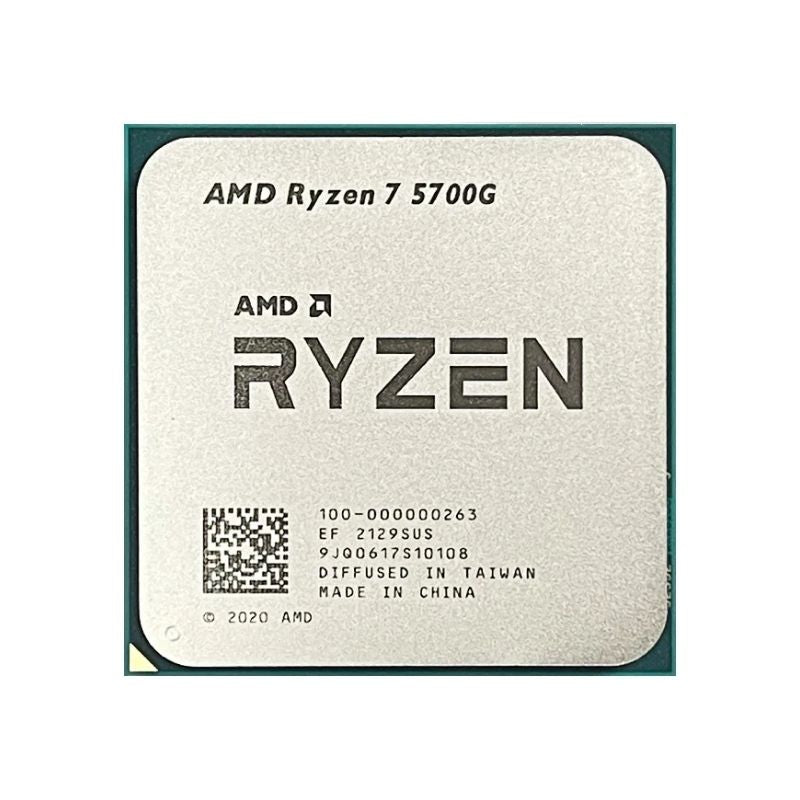 AMD Ryzen 7 5700G Processor, 8 Cores, 16 Threads, 3.8 GHz (4.6 GHz Turbo), AM4, Integrated Graphics - Desktop CPU