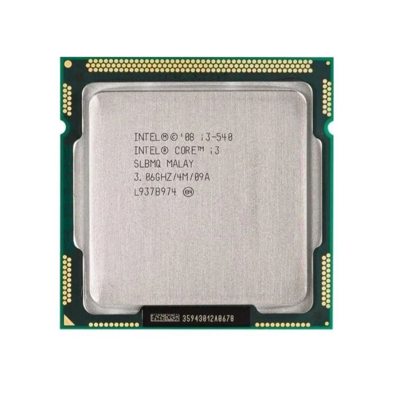 Intel Core i3-540 Processor, 2 Cores, 4 Threads, 3.06 GHz, LGA 1156, 4MB Cache - Desktop CPU