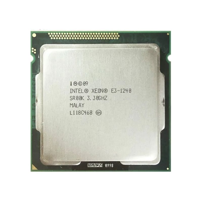 Intel Xeon E3-1240 Processor, 4 Cores, 8 Threads, 3.3 GHz (3.7 GHz Turbo), LGA 1155, 8MB Cache - Server CPU