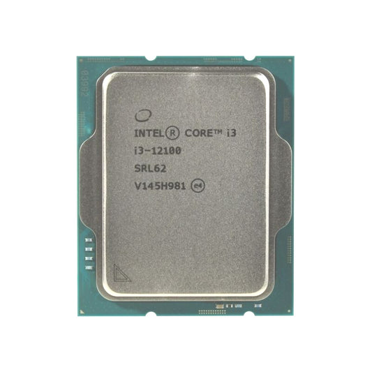 Intel Core i3-12100 Processor, 4 Cores, 8 Threads, 3.3 GHz (4.3 GHz Turbo), LGA 1700, 12MB Cache - Desktop CPU