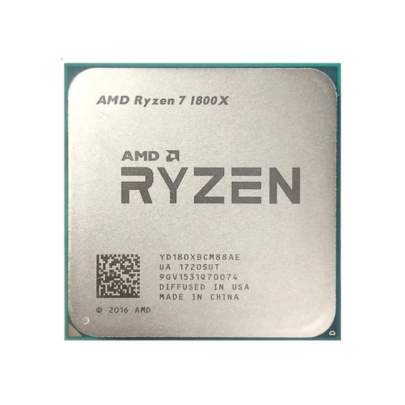 AMD Ryzen 7 1800X Processor, 8 Cores, 16 Threads, 3.6 GHz (4.0 GHz Turbo), AM4, 20MB Cache - Desktop CPU