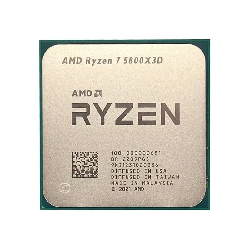 AMD Ryzen 7 5800X3D Processor, 8 Cores, 16 Threads, 3.4 GHz (4.5 GHz Max Boost), AM4, 96MB L3 Cache - Desktop CPU