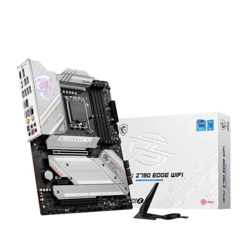 MSI MPG Z790 Edge WiFi Motherboard, LGA 1700, DDR5, PCIe 5.0, Wi-Fi 6E, ATX - Gaming and Overclocking