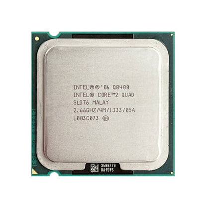 Intel Core 2 Quad Q8400 Processor, 4 Cores, 4 Threads, 2.66 GHz, LGA 775, 4MB Cache - Desktop CPU