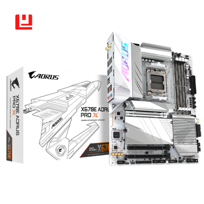 Gigabyte X670E AORUS PRO X ATX Motherboard, AMD Socket AM5, DDR5, PCIe 5.0, Triple M.2 Slots, Wi-Fi 6E