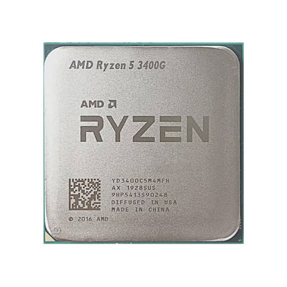 AMD Ryzen 5 3400G Processor, 4 Cores, 8 Threads, 3.7 GHz (4.2 GHz Turbo), AM4, 6MB Cache - Desktop CPU with Radeon RX Vega 11 Graphics