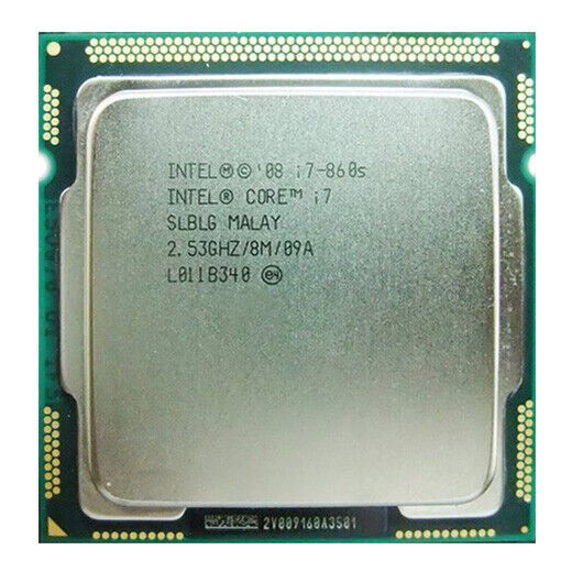 Intel Core i7-860S Processor, 4 Cores, 8 Threads, 2.53 GHz (3.46 GHz Turbo), LGA 1156, 8MB Cache - Desktop CPU