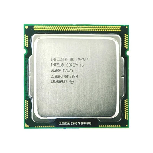 Intel Core i5-760 Processor, 4 Cores, 4 Threads, 2.8 GHz (3.33 GHz Turbo), LGA 1156, 8MB Cache - Desktop CPU