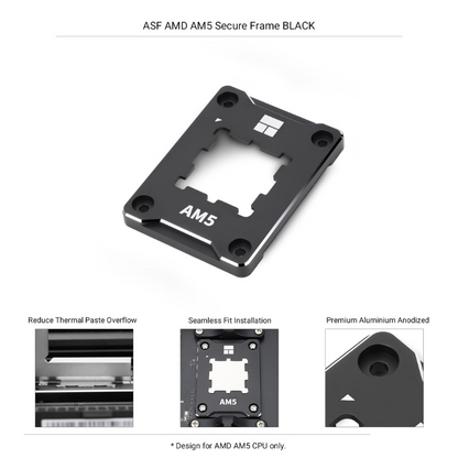 AM5 CPU Holder (black) - Universal Desktop CPU Stand, Adjustable Design, for AM5 Socket and Compatible CPUs