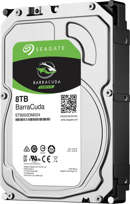 Seagate BarraCuda 8TB ST8000DM004 Hard Drive, 3.5" SATA, 256MB Cache - Refurbished HDD