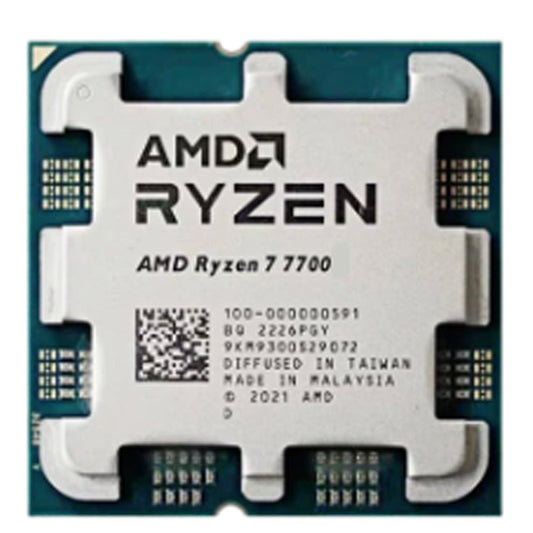 AMD Ryzen 7 7700 Processor, 8 Cores, 16 Threads, 3.8 GHz (5.4 GHz Turbo), AM5, 32MB Cache - Desktop CPU