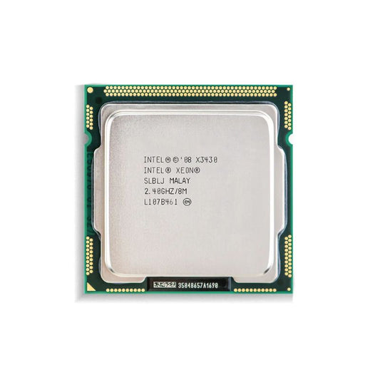 Intel Xeon X3430 Processor, 4 Cores, 8 Threads, 2.4 GHz, LGA 1156, 8MB Cache - Server CPU