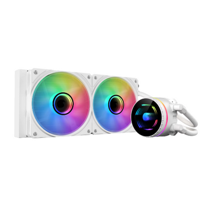 Huananzhi ARGB 240 CPU Cooler, Dual 120mm Fans, Addressable RGB Lighting - CPU Water Cooling