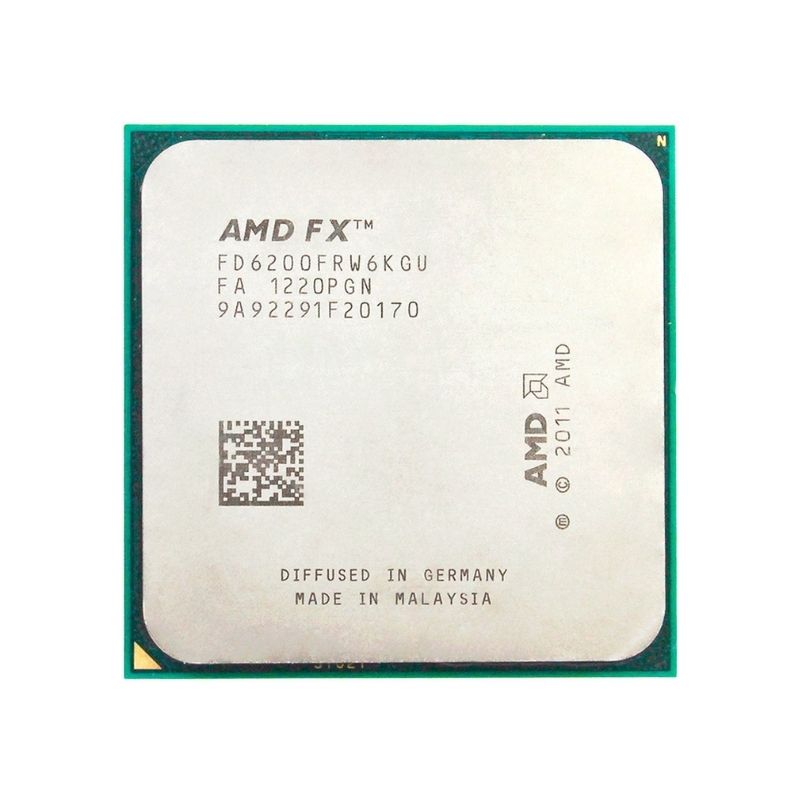 AMD FX-6200 Processor, 6 Cores, 3.8 GHz (4.1 GHz Turbo), Socket AM3+, 8MB Cache - Desktop CPU