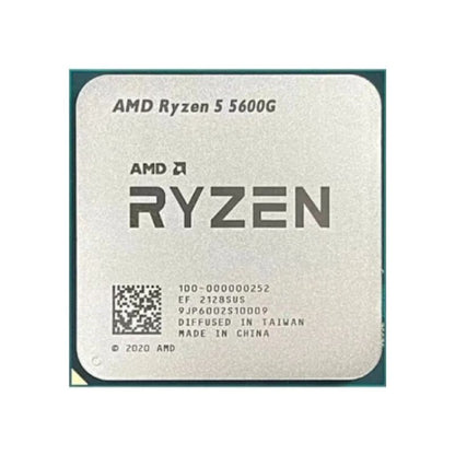 AMD Ryzen 5 5600G Processor, 6 Cores, 12 Threads, 3.9 GHz (4.4 GHz Turbo), AM4, 19MB Cache, Integrated Graphics - Desktop CPU