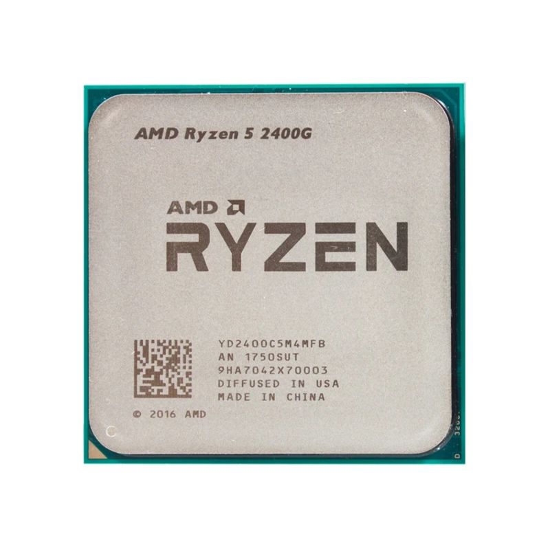 AMD Ryzen 5 2400G Processor, 4 Cores, 8 Threads, 3.6 GHz (3.9 GHz Turbo), AM4, 4MB Cache - Desktop CPU with Radeon Graphics