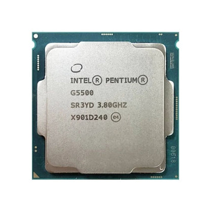 Intel Pentium Gold G5500 Processor, 2 Cores, 4 Threads, 3.8 GHz, LGA 1151, 4MB Cache - Desktop CPU