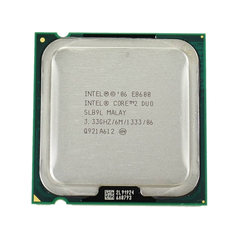 Intel Core 2 Duo E8600 Processor, 2 Cores, 2 Threads, 3.33 GHz, LGA 775, 6MB Cache - Desktop CPU