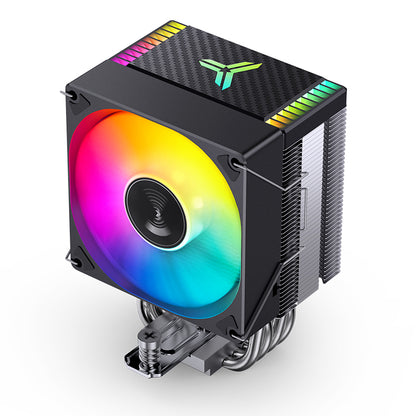 JONSBO CR-1400EVO ARGB Black CPU Cooler, 120mm PWM Fan, Aluminum & Copper Heat Sink, Addressable RGB Lighting, Black