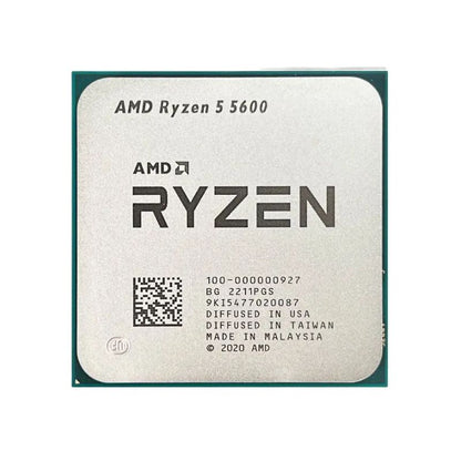 AMD Ryzen 5 5600 Processor, 6 Cores, 12 Threads, 3.5 GHz (4.4 GHz Turbo), AM4, 32MB Cache - Desktop CPU