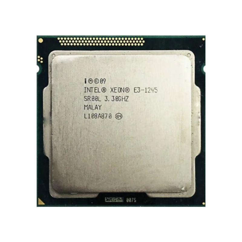 Intel Xeon E3-1245 Processor, 4 Cores, 8 Threads, 3.3 GHz (3.7 GHz Turbo), LGA 1155, 8MB Cache - Server CPU