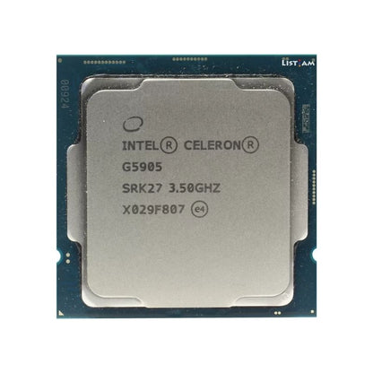 Intel Pentium Gold G5905 Processor, 2 Cores, 2 Threads, 3.5 GHz, LGA 1200, 4MB Cache - Desktop CPU