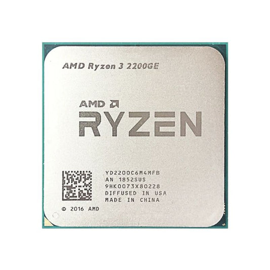 AMD Ryzen 3 2200GE Processor, 4 Cores, 4 Threads, 3.4 GHz, 4MB Cache, AM4 Socket - Desktop CPU