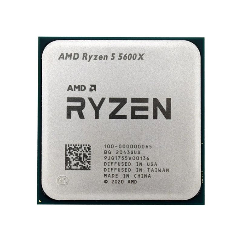 AMD Ryzen 5 5600X Processor, 6 Cores, 12 Threads, 3.7 GHz (4.6 GHz Turbo), AM4, 32MB Cache - Desktop CPU