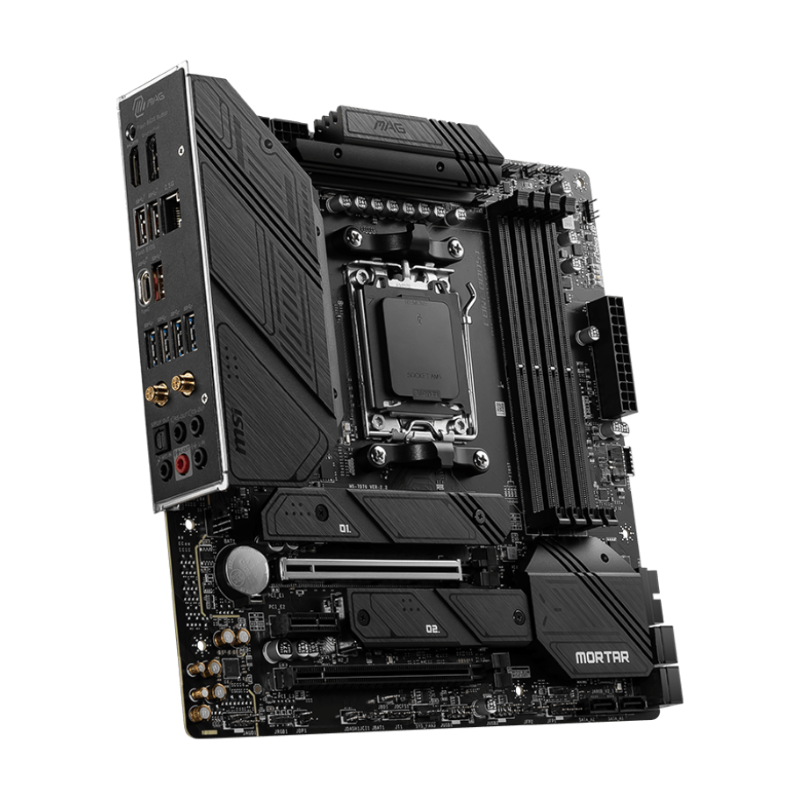 MSI MAG B650M Mortar WiFi Gaming Motherboard, Micro-ATX, AM5 Socket, PCIe 4.0, DDR5, WiFi 6E, HDMI/DP - Gaming Motherboard