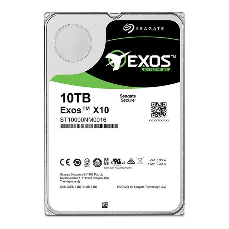 Exos X10 10TB ST10000NM0016 Refurbished Hard Drive, 7200 RPM, 256MB Cache, SAS 12Gb/s