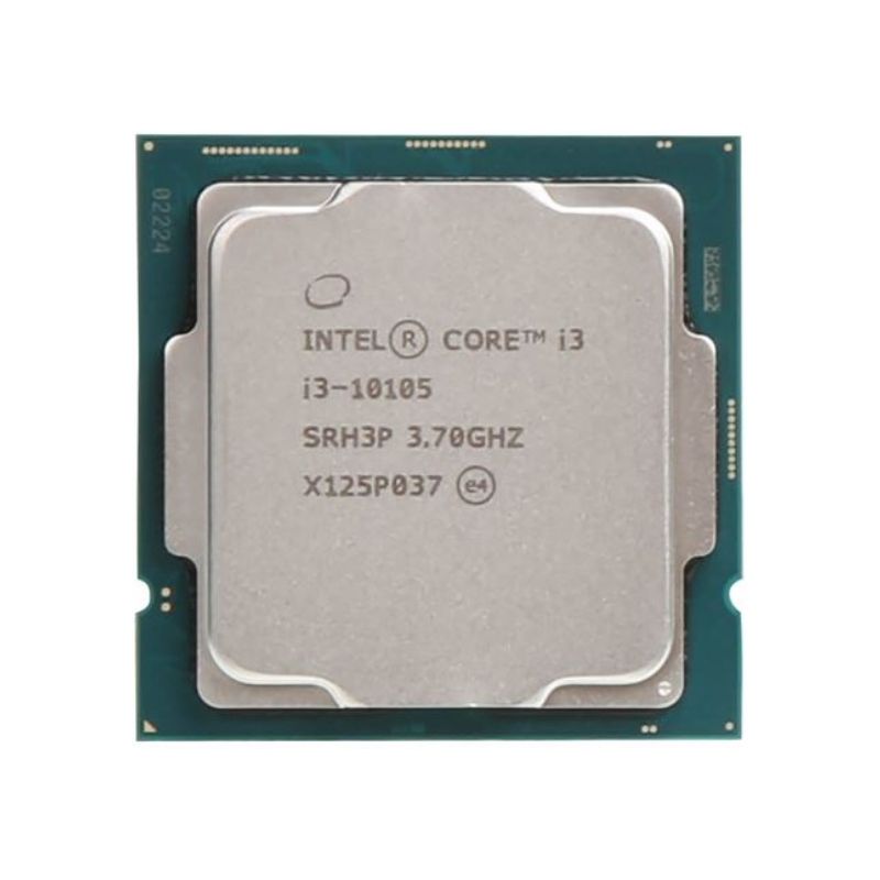 Intel Core i3-10105 Processor, 4 Cores, 8 Threads, 3.7 GHz (4.4 GHz Turbo), LGA 1200, 6MB Cache - Desktop CPU