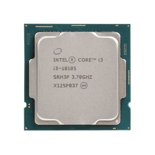 Intel Core i3-10105 Processor, 4 Cores, 8 Threads, 3.7 GHz (4.4 GHz Turbo), LGA 1200, 6MB Cache - Desktop CPU