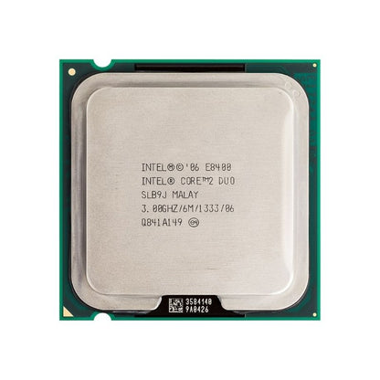 Intel Core 2 Duo E8400 Processor, 2 Cores, 2 Threads, 3.0 GHz, LGA 775, 6MB Cache - Desktop CPU