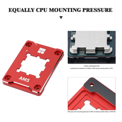 AM5 CPU Holder (Red) - Universal Desktop CPU Stand, Adjustable Design, for AM5 Socket and Compatible CPUs