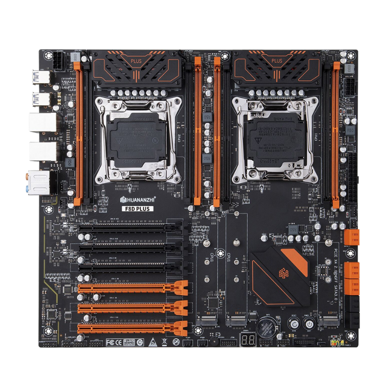 HUANANZHI X99-F8D PLUS Motherboard, Intel C612 Chipset, LGA 2011-3 Socket, 8 x DDR4 Slots