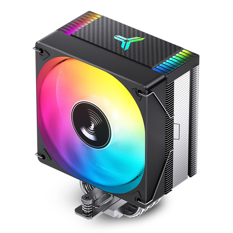 JONSBO CR1000EVO RGB Black CPU Air Cooler, 120mm PWM Fan, 4 Heat Pipes, RGB Lighting, Black