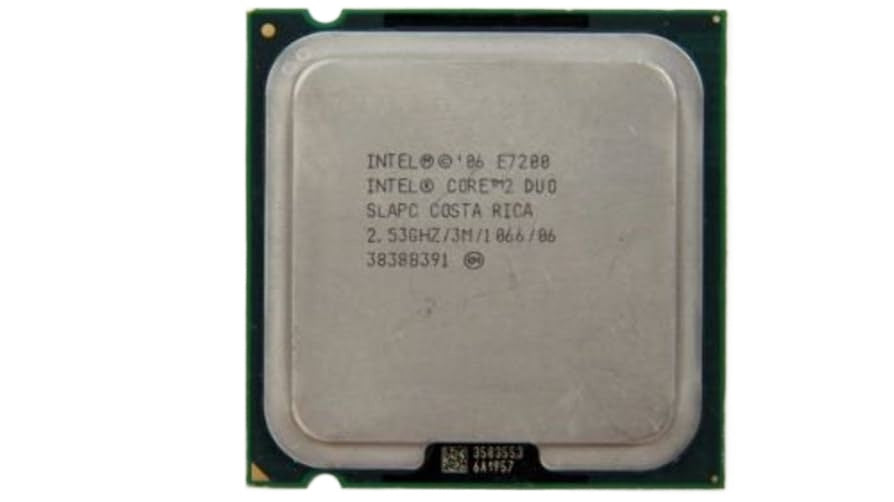 Intel Core 2 Duo E7200 Processor, 2 Cores, 2 Threads, 2.53 GHz, LGA 775, 3MB Cache - Desktop CPU