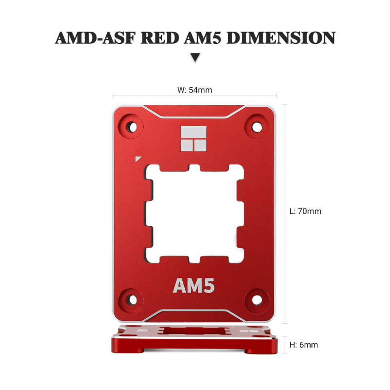 AM5 CPU Holder (Red) - Universal Desktop CPU Stand, Adjustable Design, for AM5 Socket and Compatible CPUs