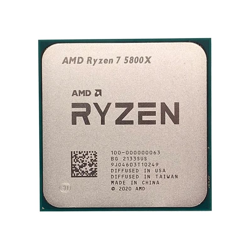 AMD Ryzen 7 5800X Processor, 8 Cores, 16 Threads, 3.8 GHz (4.7 GHz Turbo), AM4, 36MB Cache - Desktop CPU