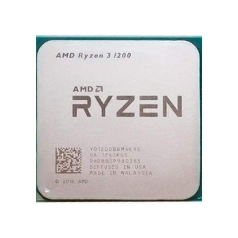 AMD Ryzen 3 1200 Processor, 4 Cores, 4 Threads, 3.1 GHz (3.4 GHz Turbo), AM4, 10MB Cache - Desktop CPU