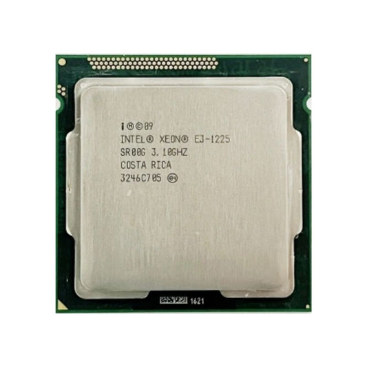 Intel Xeon E3-1225 Processor, 4 Cores, 4 Threads, 3.1 GHz (3.4 GHz Turbo), LGA 1155, 8MB Cache - Server CPU