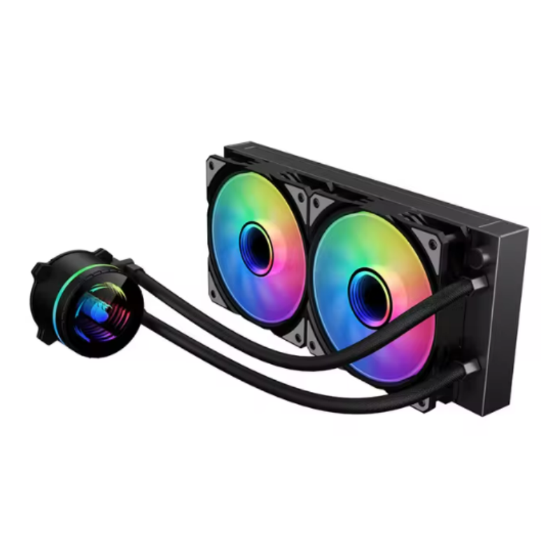 Huananzhi 240 CPU Cooler, Radiator, Dual 120mm Fans, RGB Lighting,CPU Water Cooling