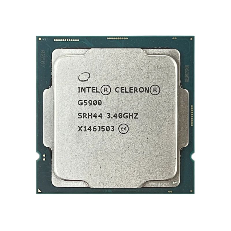 Intel Celeron G5900 Processor, 2 Cores, 2 Threads, 3.4 GHz, LGA 1200, 4MB Cache - Desktop CPU